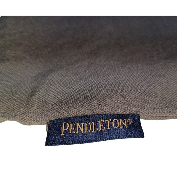 Pendleton Geometric Pillow Cover 20x18 Gray Cotton Southwest Heritage Rustic - Picture 4 of 5